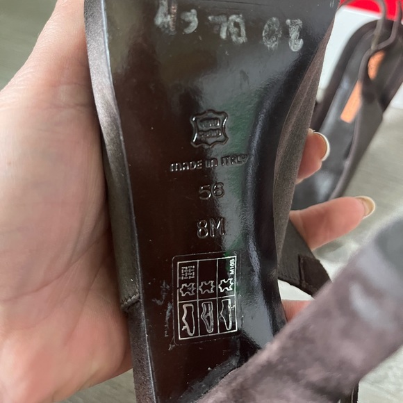 Via Spiga heels satin & velvet open toe size 38 VINTAGE - Picture 2 of 8